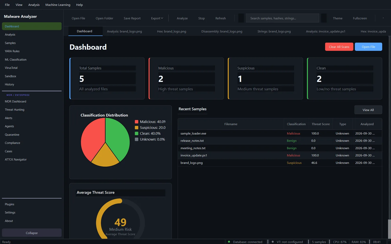 AI-Cerberus Full application window screenshot